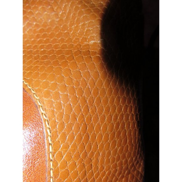 FURLA Vintage Y2K Italian Snakeskin Embossed & Smooth Calf Leather Satchel Bag - Picture 12 of 15